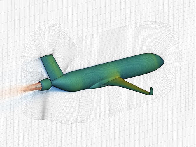 Computer illustration of an airplane
